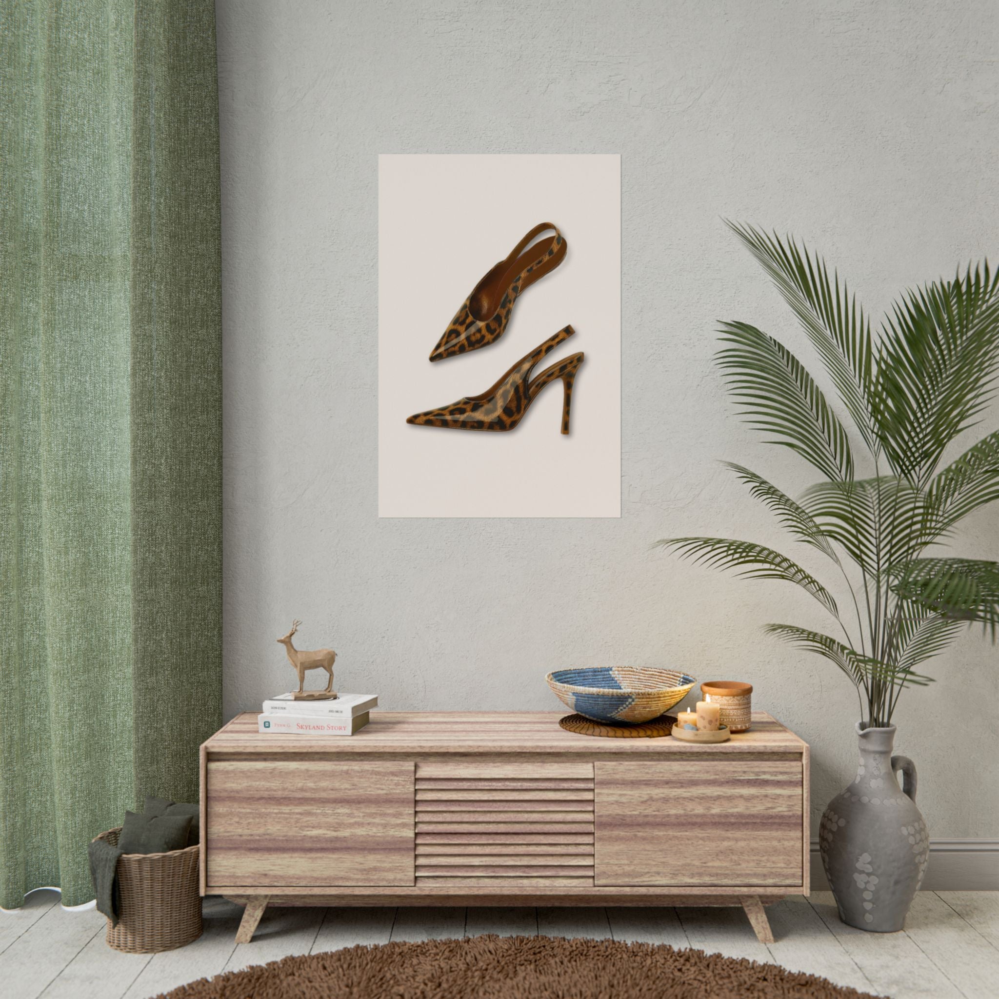 Leopard Print Stilettos Poster — Fashion Wall Art ( 18 x 24 in )