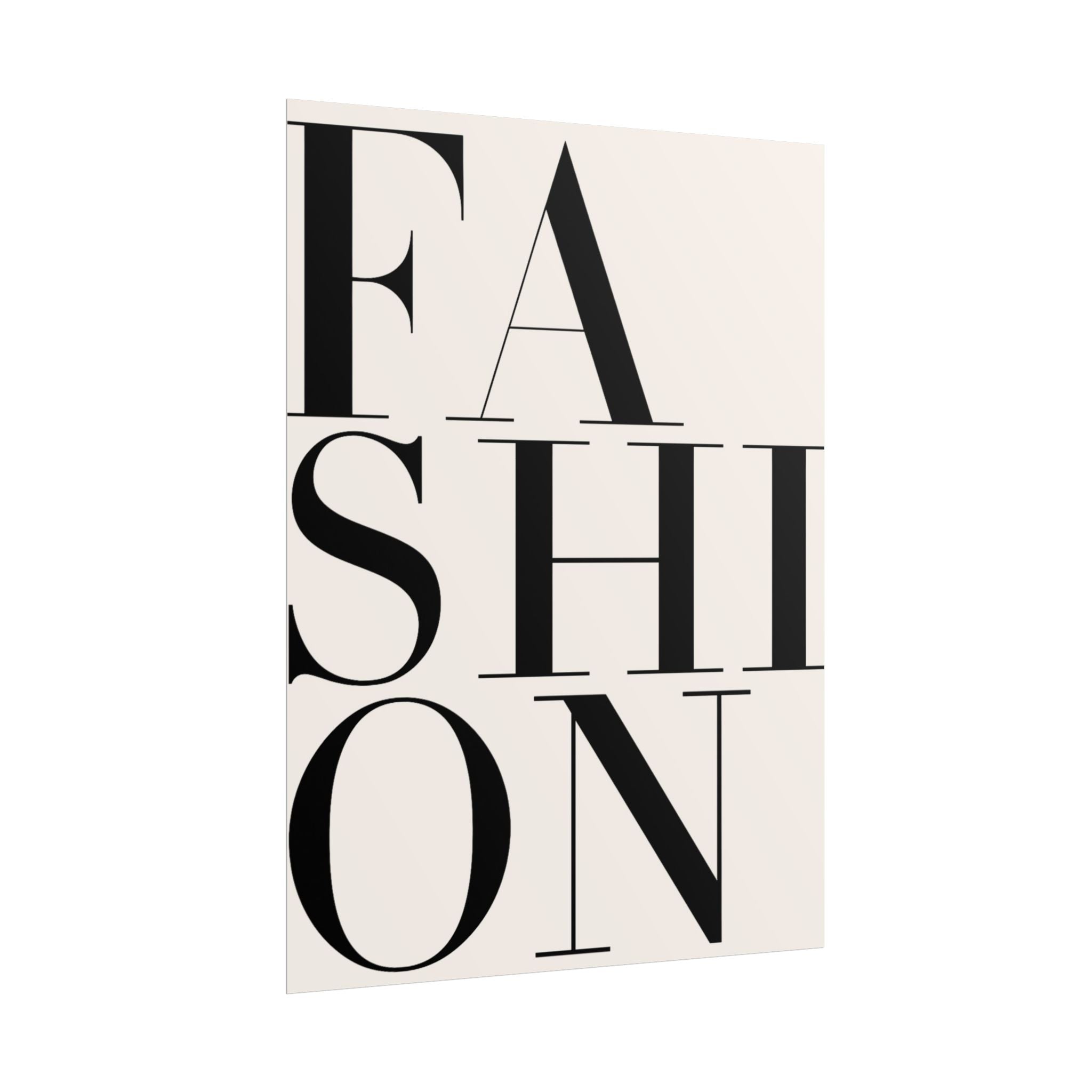 Fashion Typography Rolled Poster — Minimal Black & Cream Wall Art ( 18 x 24 in )