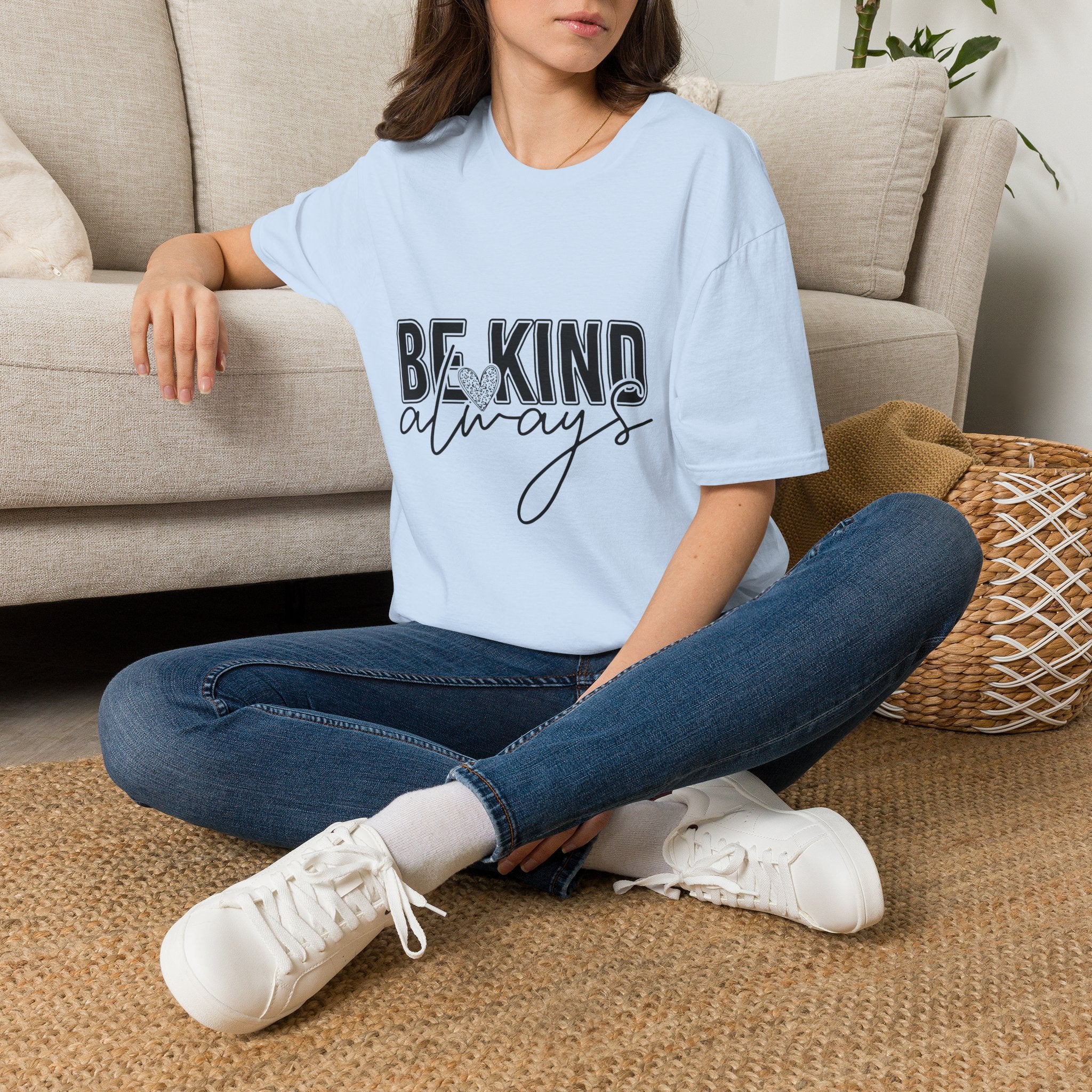 Be Kind Always T-Shirt — Inspirational Graphic Tee with Heart