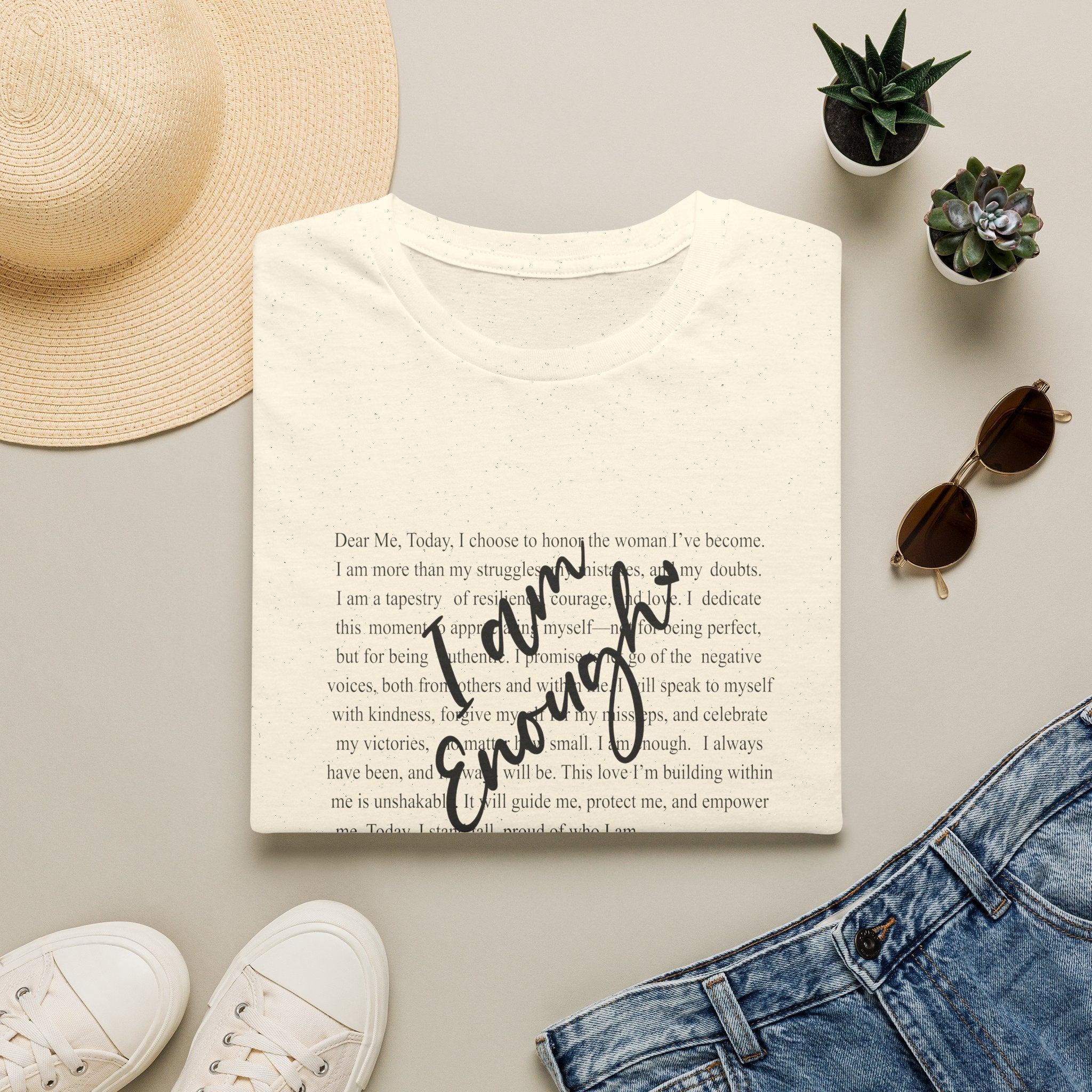 I Am Enough T-Shirt — Inspirational Self-Love Graphic Tee