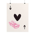 Ace of Hearts Kiss Poster — Rolled Art Print for Romantic Bedroom or Valentine’s Decor ( 18 x 24 in )