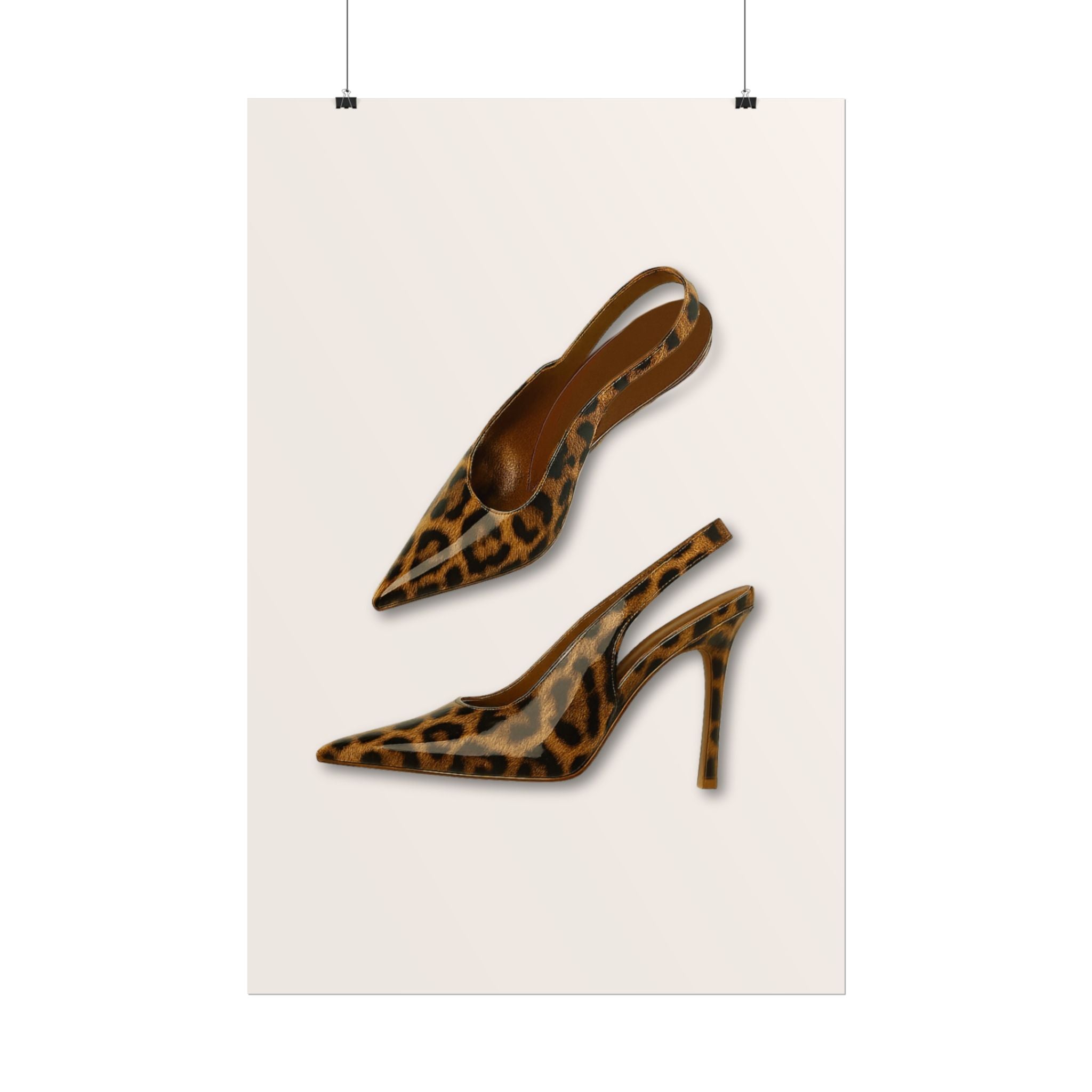Leopard Print Stilettos Poster — Fashion Wall Art ( 18 x 24 in )
