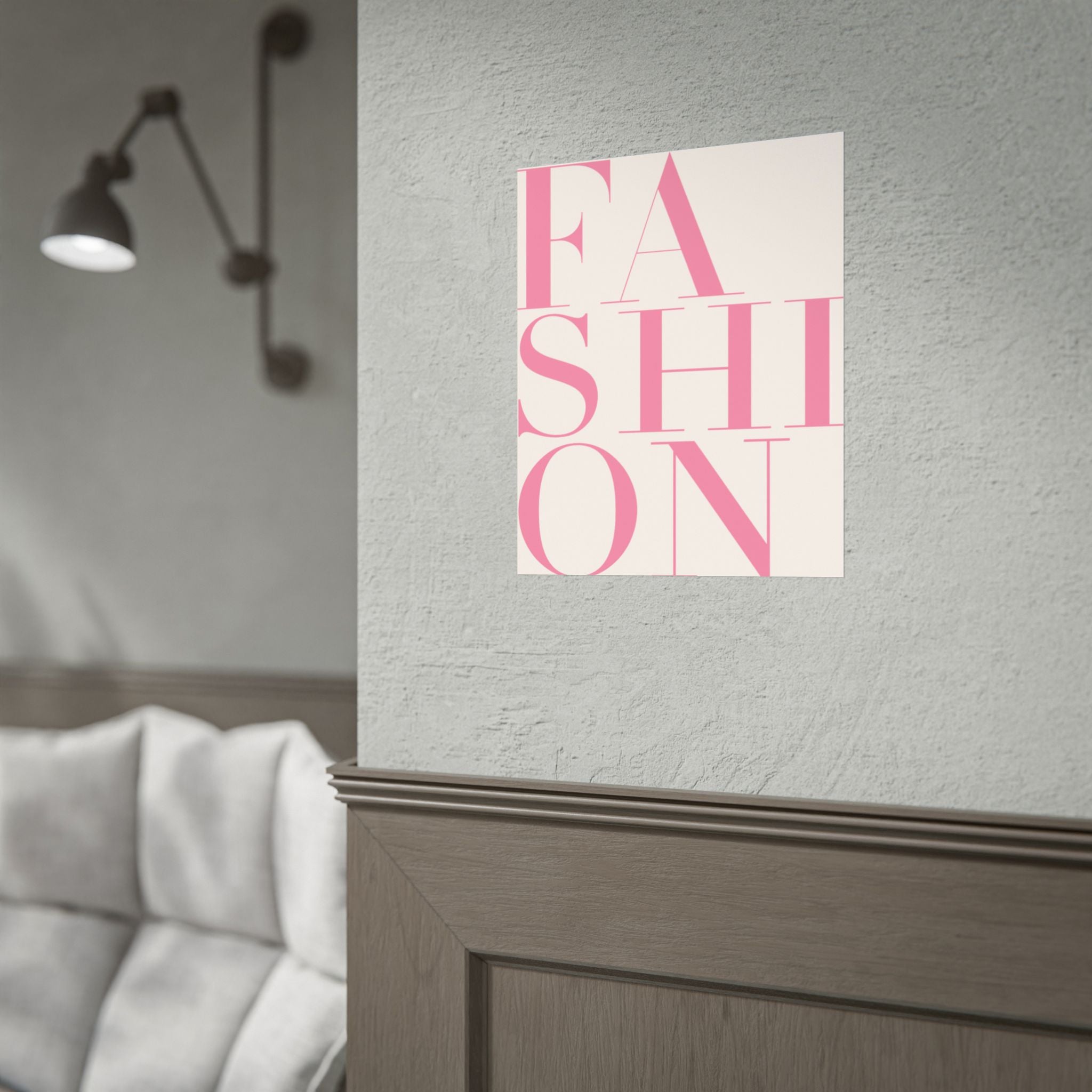Fashion Typography Rolled Poster — Pink Statement Wall Art - 11 x 14in