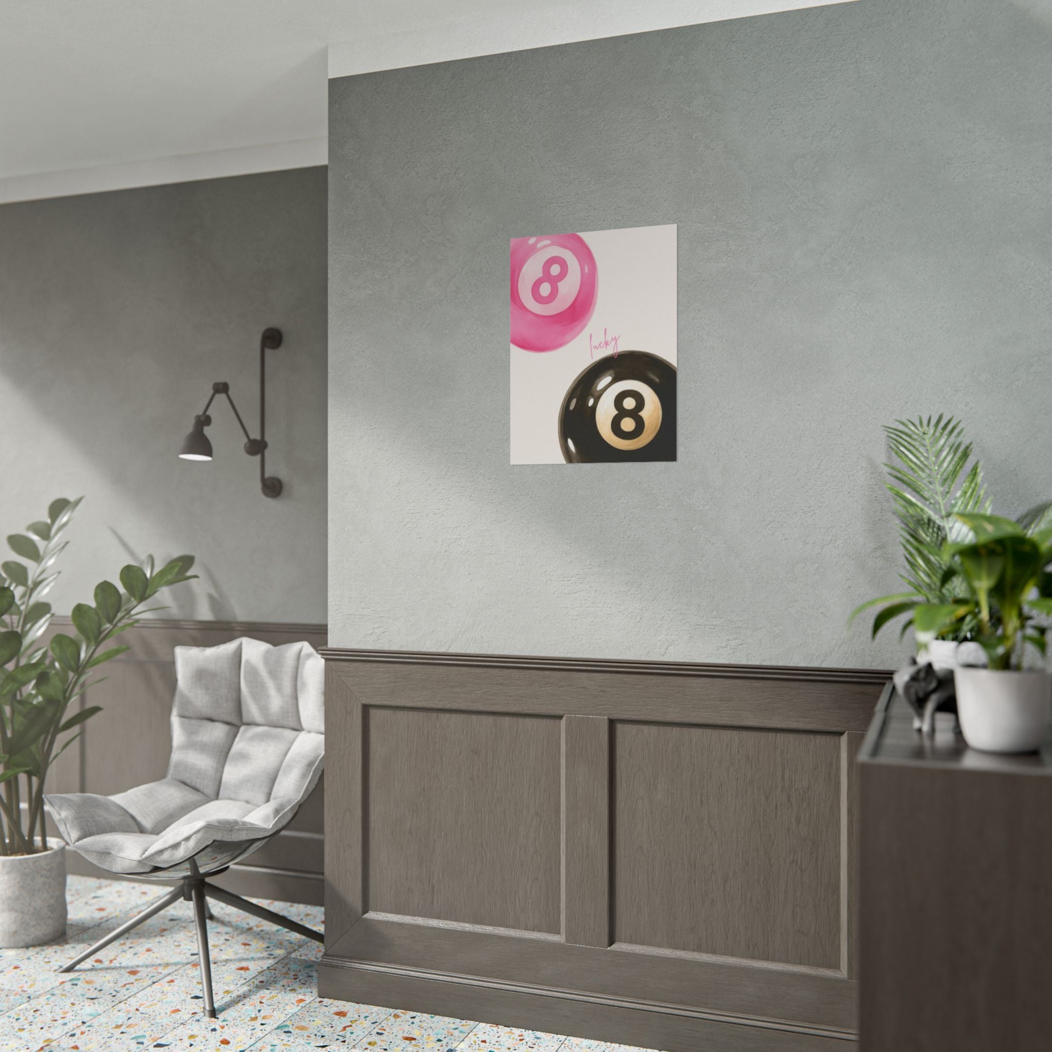 Lucky 8 Ball Poster ( 18 x 24 in )