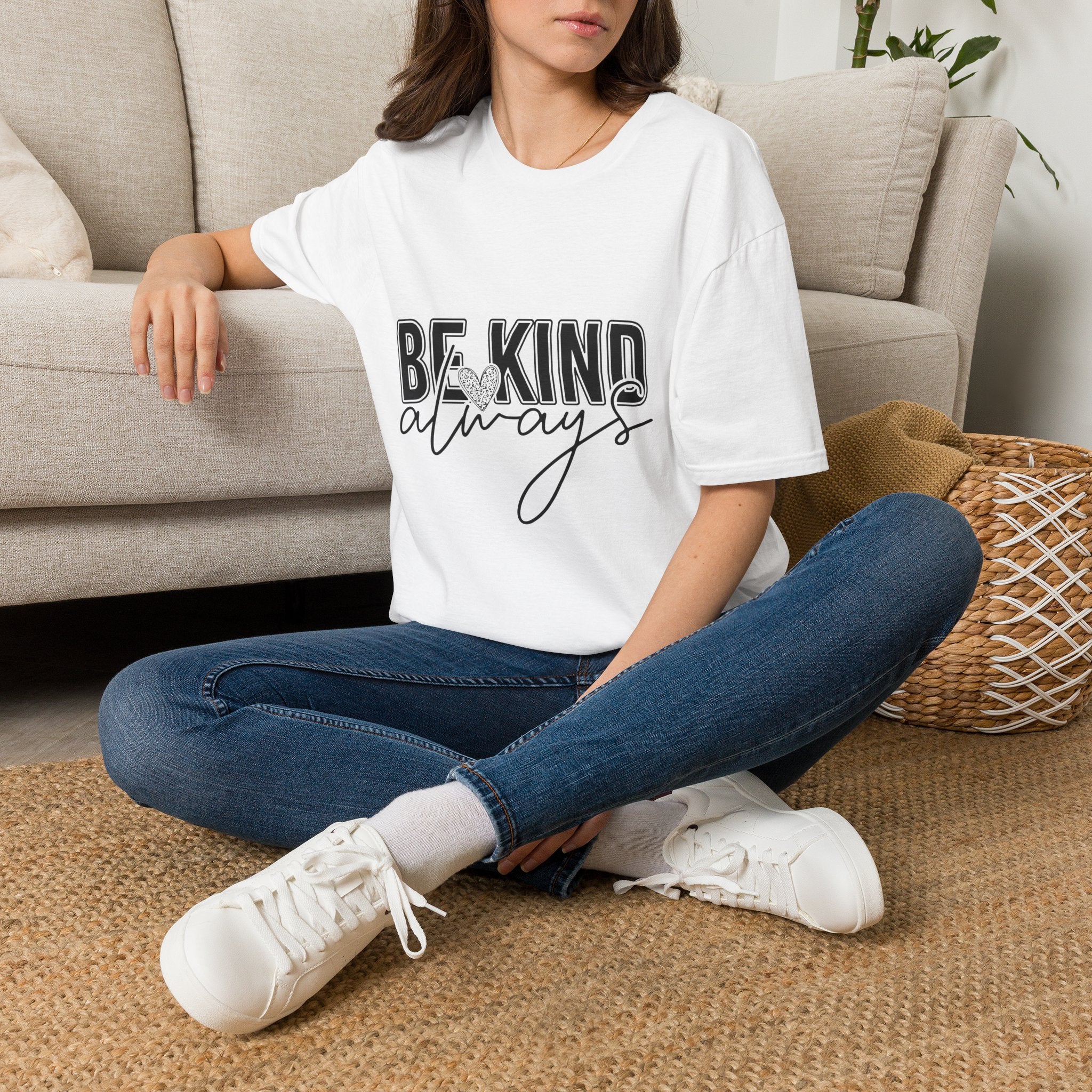 Be Kind Always T-Shirt — Inspirational Graphic Tee with Heart